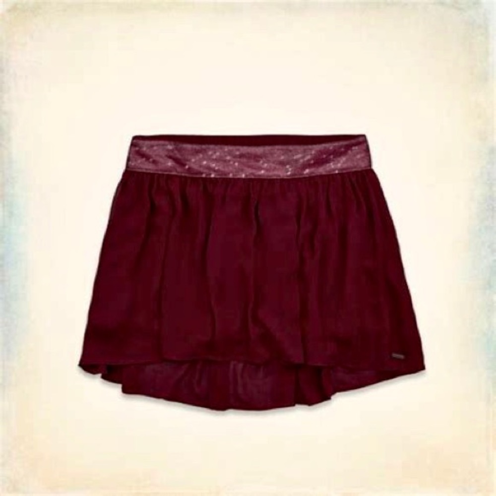 Hollister Chiffon Shine Mini Skirt